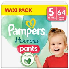 Подгузники-трусики PAMPERS Harmonie Pants Maxi Pack, размер 5, 12-17 кг, 64 шт. цена и информация | Подгузники | kaup24.ee