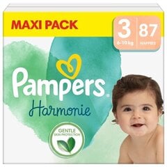 Подгузники PAMPERS Harmonie Maxi Pack, размер 3, 6-10 кг, 87 шт. цена и информация | Подгузники | kaup24.ee