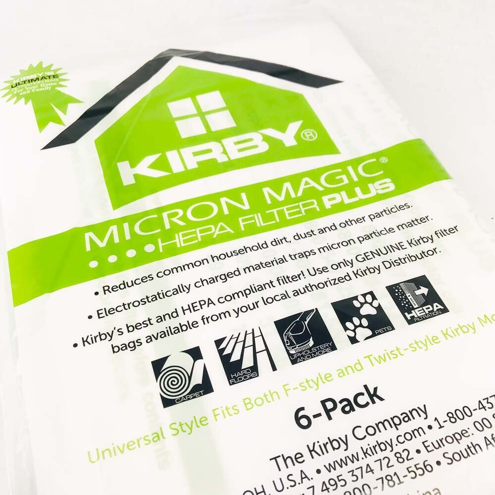 Tolmukotid Kirby Micron Magic Filter Hepa Plus, 6 tk hind ja info | Tolmuimejate lisatarvikud | kaup24.ee