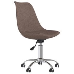 vidaXL ratastega toolid 2 tk, pruunikashall, kangas hind ja info | Söögitoolid, baaritoolid | kaup24.ee