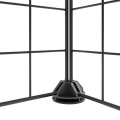 vidaXL 8-paneeliga lemmiklooma aedik uksega, must, 35 x 35 cm, teras цена и информация | Переноски, сумки | kaup24.ee