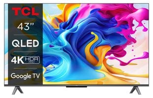 TCL 43'' 4K Smart QLED 3840x2160 43C645 цена и информация | Телевизоры | kaup24.ee