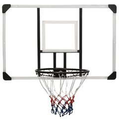 vidaXL korvpallilaud, läbipaistev, 106x69x3 cm, polükarbonaat цена и информация | Баскетбольные щиты | kaup24.ee