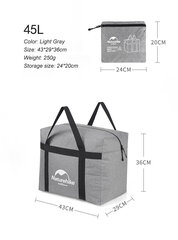 Kokkupandav kott 45L Naturehike, tumehall hind ja info | Spordikotid, seljakotid | kaup24.ee