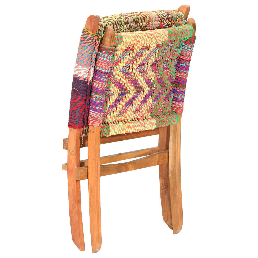 vidaXL kokkupandav Chindi tool, mitmevärviline, kangas hind ja info | Tugitoolid ja tugitoolvoodid | kaup24.ee