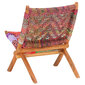 vidaXL kokkupandav Chindi tool, mitmevärviline, kangas hind ja info | Tugitoolid ja tugitoolvoodid | kaup24.ee
