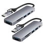 Adapter Splitter Hub 6in1 USB/Micro SD/Type-C цена и информация | USB jagajad, adapterid | kaup24.ee