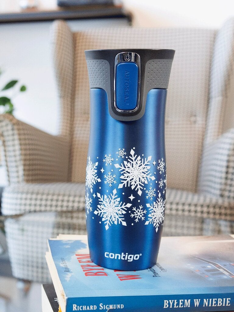 Termokruus, Contigo West Loop 470 ml, Tumesinine - Snow Stars hind ja info | Termosed, termostassid | kaup24.ee