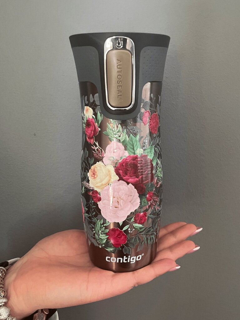 Termokruus, Contigo West Loop 470 ml, Latte - Flowers цена и информация | Termosed, termostassid | kaup24.ee