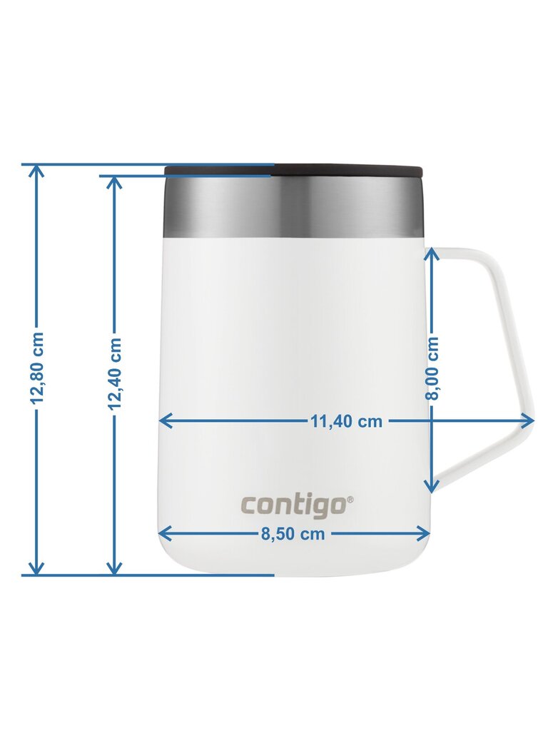 Termokruus, Contigo Streeterville 420 ml, Valge цена и информация | Termosed, termostassid | kaup24.ee