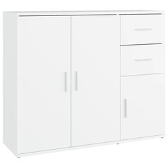 vidaXL puhvetkapp, valge, 91 x 29,5 x 75 cm, tehispuit hind ja info | Elutoa väikesed kapid | kaup24.ee