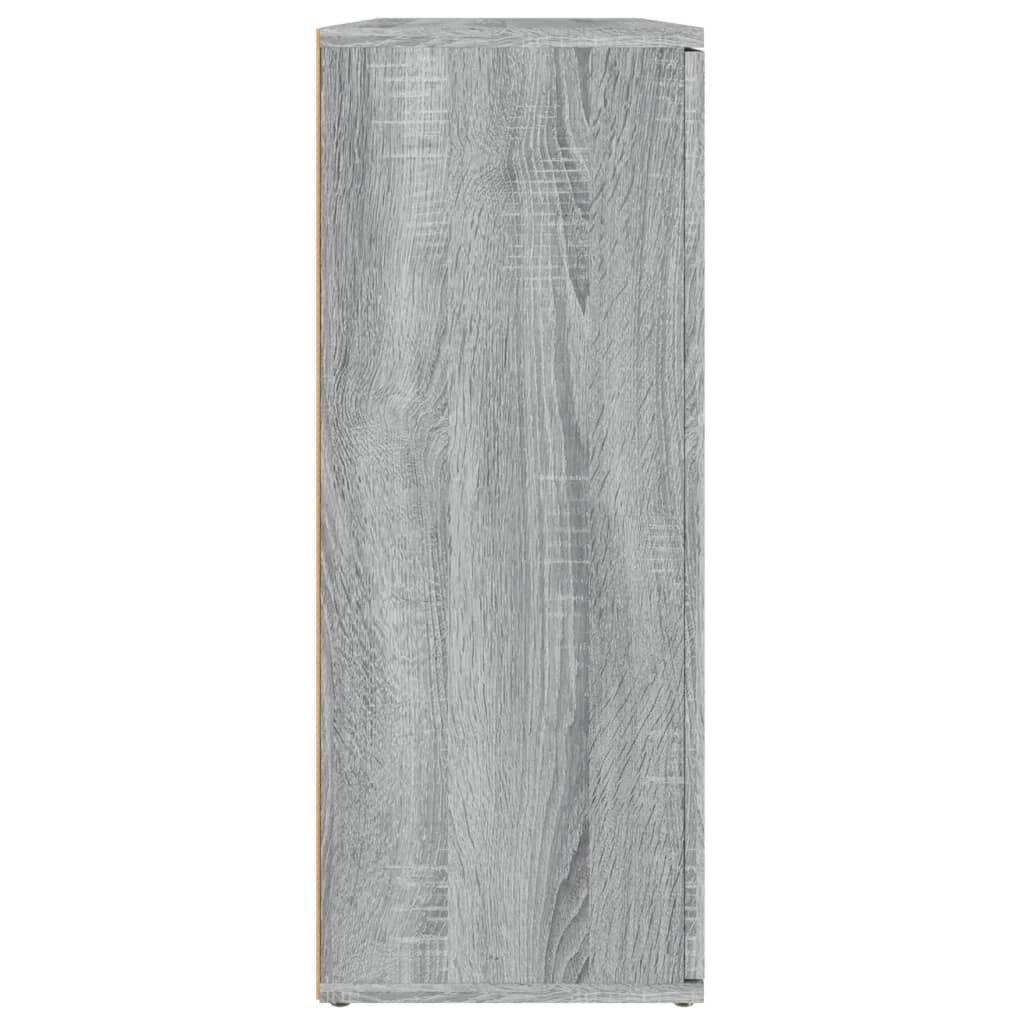 vidaXL puhvetkapp, hall Sonoma tamm, 91 x 29,5 x 75 cm, tehispuit hind ja info | Elutoa väikesed kapid | kaup24.ee