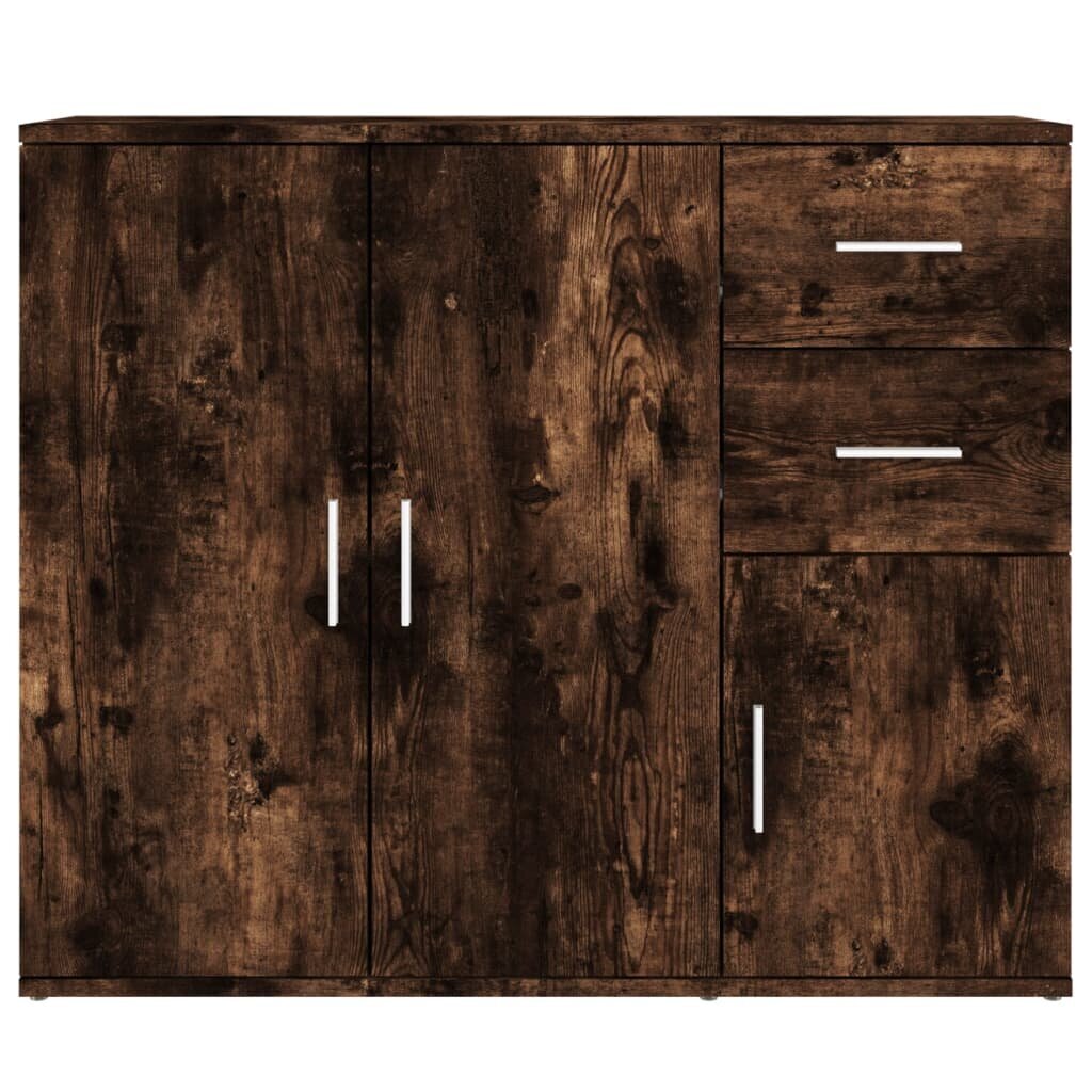 vidaXL puhvetkapp, suitsutatud tamm, 91 x 29,5 x 75 cm, tehispuit hind ja info | Elutoa väikesed kapid | kaup24.ee