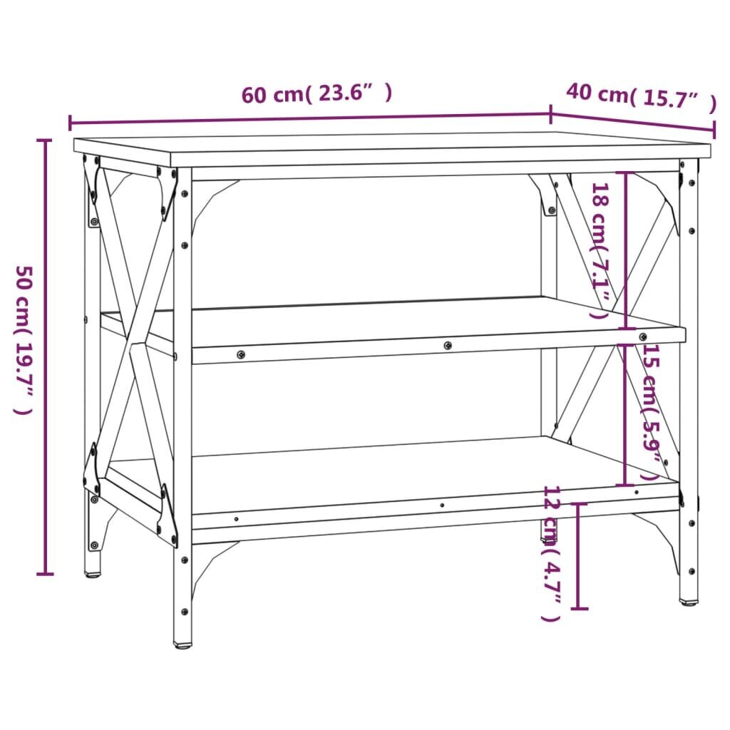 vidaXL telerikapp, Sonoma tamm, 60x40x50 cm, tehispuit hind ja info | TV alused | kaup24.ee