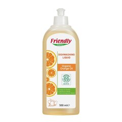 Friendly Organic orgaaniline apelsiniõliga nõudepesuvahend, 500 ml цена и информация | Средства для мытья посуды | kaup24.ee
