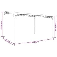 vidaXL varjualune, kreemjas, 4x3 m, 180 g/m² , kangas ja teras цена и информация | Беседки, навесы, тенты | kaup24.ee