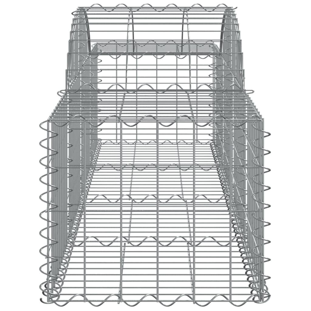 vidaXL kaarekujulised gabioonkorvid 2 tk, 200x50x40/60 cm, raud hind ja info | Aiad ja tarvikud | kaup24.ee