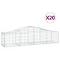 vidaXL kaarekujulised gabioonkorvid 20 tk, 200x50x40/60 cm, raud hind ja info | Aiad ja tarvikud | kaup24.ee