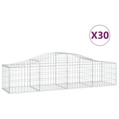 vidaXL kaarekujulised gabioonkorvid 30 tk, 200x50x40/60 cm, raud hind ja info | Aiad ja tarvikud | kaup24.ee