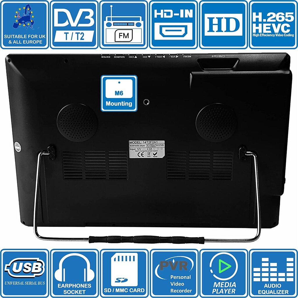 Unispectra 20 Inch TV 12V / 240V HD+ LED Digital DVB-T/T2