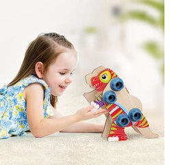 3D puidust konstruktor dinosaurus Quercetti Play Bio Wood Dino, 24o. hind ja info | Klotsid ja konstruktorid | kaup24.ee