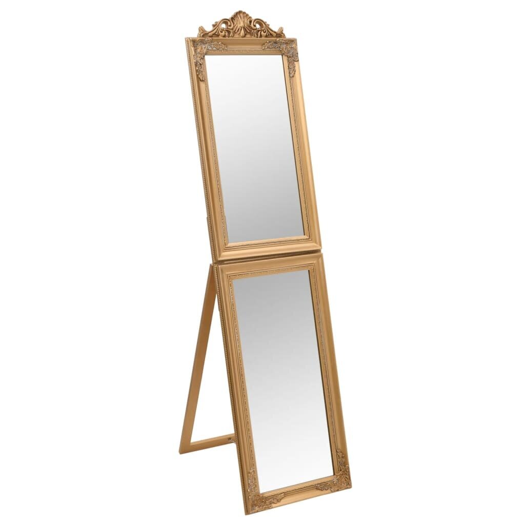 vidaXL eraldiseisev peegel, kuldne, 40 x 160 cm цена и информация | Peeglid | kaup24.ee