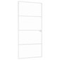 vidaXL siseuks, valge, 93x201,5 cm, karastatud klaas/alumiinium, õhuke цена и информация | Siseuksed | kaup24.ee