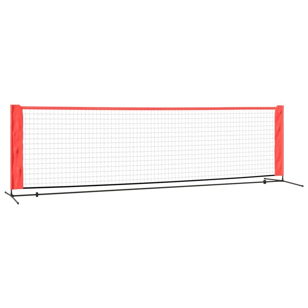 vidaXL tennisevõrk, must ja punane, 300x100x87 cm, polüester hind ja info | Välitennise tooted | kaup24.ee