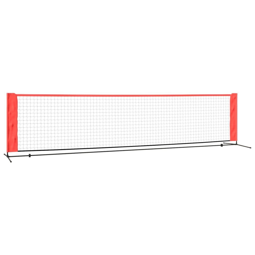 vidaXL tennisevõrk, must ja punane, 400 x 100 x 87 cm, polüester hind ja info | Välitennise tooted | kaup24.ee