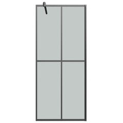 vidaXL dušinurga sein riiuliga, must, 90x195 cm, ESG-klaas/alumiinium цена и информация | Душевые двери и стены | kaup24.ee