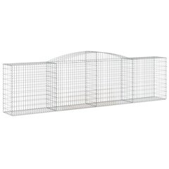 vidaXL kaarekujulised gabioonkorvid 9 tk, 400x50x100/120 cm, raud hind ja info | Aiad ja tarvikud | kaup24.ee