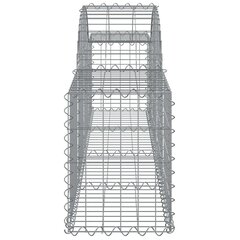 vidaXL kaarekujulised gabioonkorvid 15 tk, 200x30x40/60 cm, raud цена и информация | Заборы и принадлежности к ним | kaup24.ee