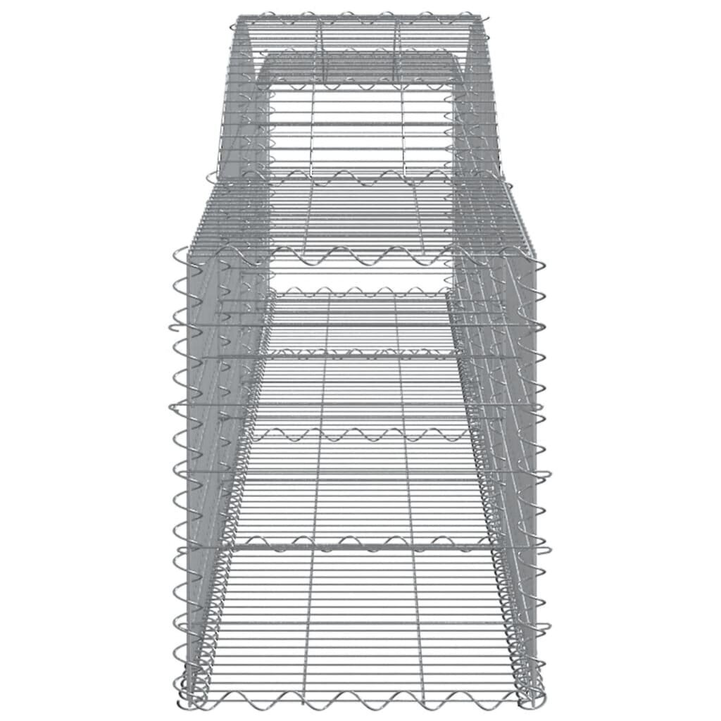 vidaXL kaarekujulised gabioonkorvid 2 tk, 400x50x60/80 cm, raud цена и информация | Aiad ja tarvikud | kaup24.ee