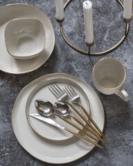 Söögiriistade komplekt Stainless & Gold Flatware, 5 tk цена и информация | Столовые приборы | kaup24.ee