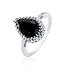 Серебряное кольцо с черным цирконием, EU-16 Z1957AR_B цена и информация | Кольцо | kaup24.ee