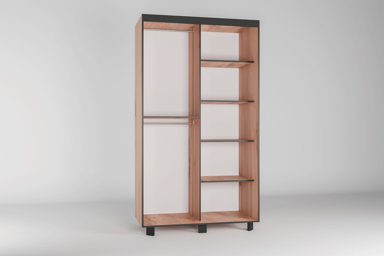 Riidekapp ADRK Furniture Bergamo, 200 cm, pruun hind ja info | Kapid | kaup24.ee