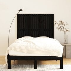 vidaXL seinale kinnitatav voodipeats, must, 127,5x3x110 cm, männipuit hind ja info | Voodid | kaup24.ee
