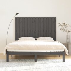 vidaXL seinale kinnitatav voodipeats, hall, 166x3x110 cm, männipuit цена и информация | Кровати | kaup24.ee