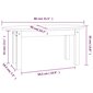 vidaXL kohvilaud, valge, 80x40x35 cm, männipuit hind ja info | Diivanilauad | kaup24.ee