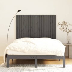 vidaXL seinale kinnitatav voodipeats, hall, 140x3x110 cm, männipuit цена и информация | Кровати | kaup24.ee