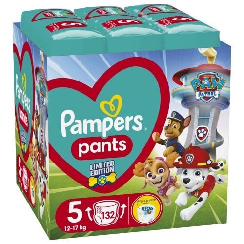 Pampers Pants Paw Patrol Püksmähkmed, Suurus 5, 132 Mähet, 12-17kg hind ja info | Mähkmed | kaup24.ee