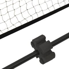 vidaXL tennisevõrk, must ja punane, 500x100x87 cm, polüester hind ja info | Välitennise tooted | kaup24.ee