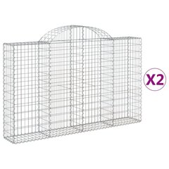 vidaXL kaarekujulised gabioonkorvid 2 tk, 200x30x120/140 cm, raud цена и информация | Заборы и принадлежности к ним | kaup24.ee