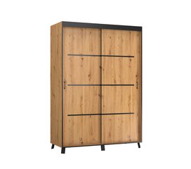 Riidekapp ADRK Furniture Berke, 150 cm, pruun hind ja info | Kapid | kaup24.ee