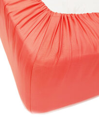 Ühevärviline satiinist kummiga voodilina Soft Grapefruit, 140x200x20 cm цена и информация | Простыни | kaup24.ee
