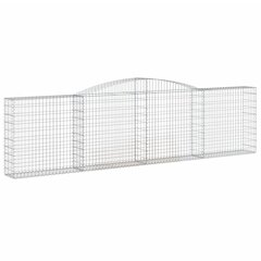 vidaXL kaarekujulised gabioonkorvid 5 tk, 400x30x100/120 cm, raud hind ja info | Aiad ja tarvikud | kaup24.ee