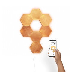 Nanoleaf Elements Wood Hexagons Starter Kit (7 panels) цена и информация | Настенные светильники | kaup24.ee