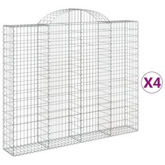 vidaXL kaarekujulised gabioonkorvid 4 tk, 200x30x160/180 cm, raud hind ja info | Aiad ja tarvikud | kaup24.ee