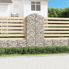 vidaXL kaarekujuline gabioonkorv, 100x30x200/220 cm, raud hind ja info | Aiad ja tarvikud | kaup24.ee