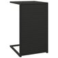 vidaXL C-kujuline laud, must, 40 x 35 x 60 cm, polürotang hind ja info | Diivanilauad | kaup24.ee